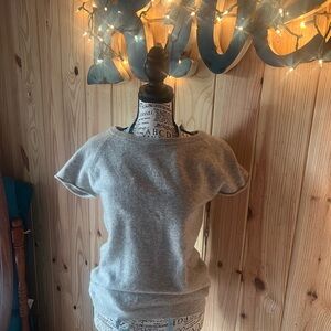 🫶🏻🌼🦋Sundance Light Heather Gray 💯 Cashmere Top🦋🌼🫶🏻